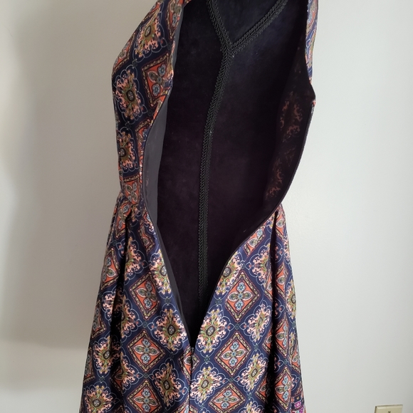 Alice Moon trelis print fit and flare dress size S - Picture 4 of 7